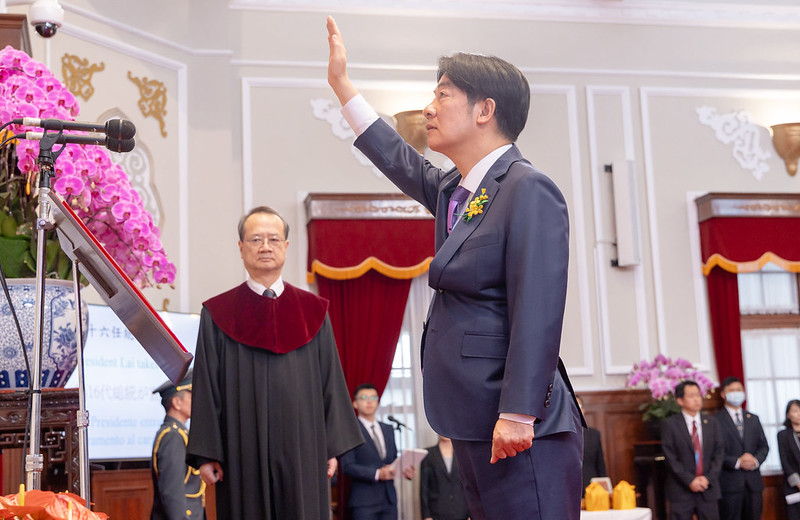 中華民國第16任總統賴清德先生、副總統蕭美琴女士，今（20）日在莊嚴隆重的儀式中宣誓就職