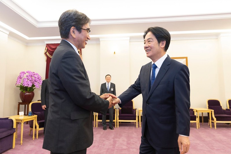 賴清德副總統今（9）日上午接見日本前外務省大臣官房長垂秀夫大使