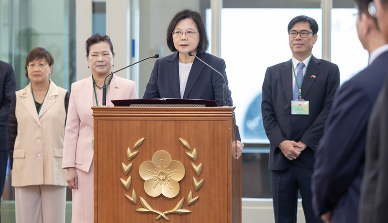 President Tsai delivers remarks before departing for the Kingdom of Eswatini