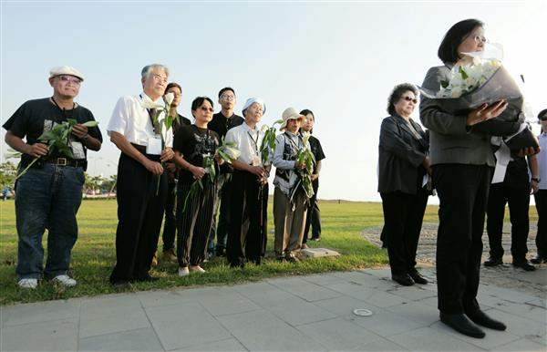 蔡英文總統與高雄市長陳菊一同出席「追思紀念臺灣兵活動」