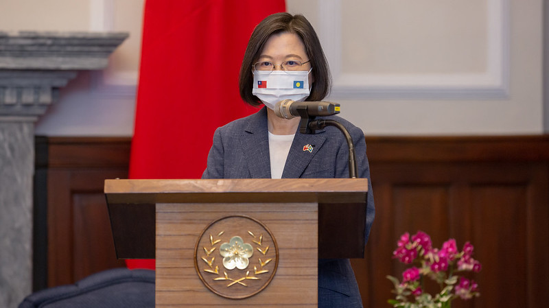 總統接受「新任帛琉共和國駐臺特命全權大使歐儒侃呈遞到任國書」，並致詞