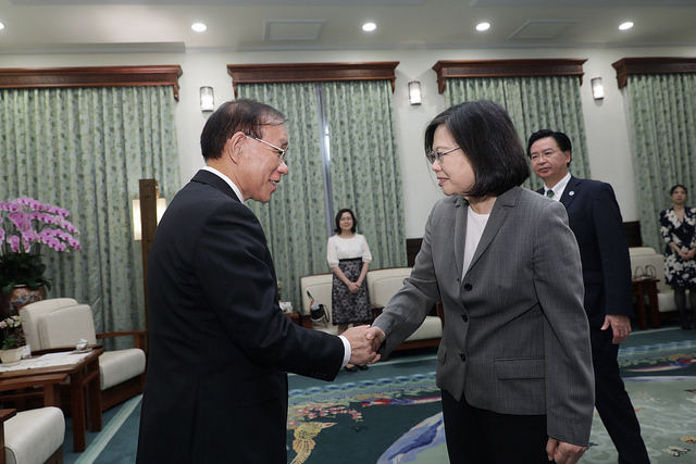 接見日本台灣交流協會理事長　總統盼強化臺日雙方經貿關係