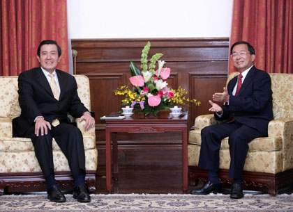 總統會晤第12任總統當選人馬英九先生-陳水扁總統與第12任總統當選人馬英九先生會談