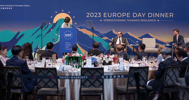 總統出席「2023歐洲日晚宴」