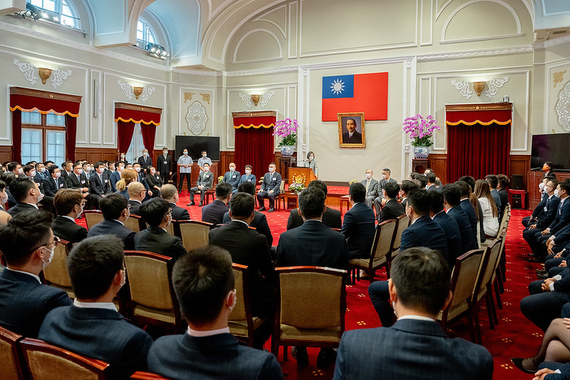 蔡英文總統今（12）日上午接見「國際青年商會中華民國總會第70屆菁英幹部」