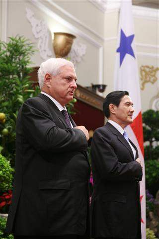 總統於本府大禮堂參與巴拿馬共和國總統馬丁內利訪華國宴並贈勳（5-1）
