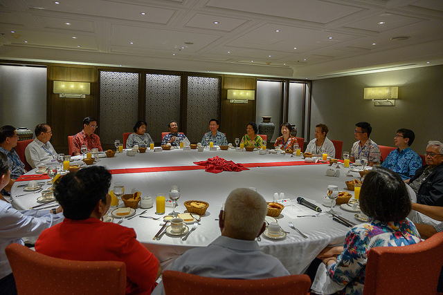 「海洋民主之旅」總統及傳統領袖早餐敘，感謝帛琉政府和人民的熱情款待