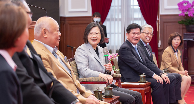 蔡英文總統今（9）日上午接見「國際同濟會台灣總會第49屆北二區主席、區職幹部暨各會會長」