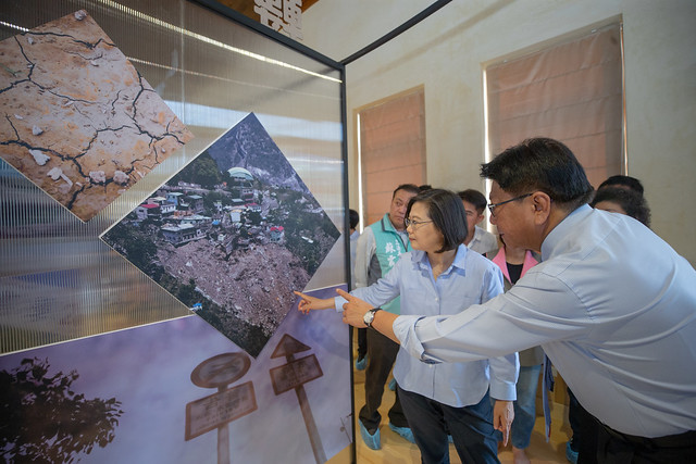 出席莫拉克風災十周年紀念特展發表會　總統：全面提升臺灣的防災設計和韌性