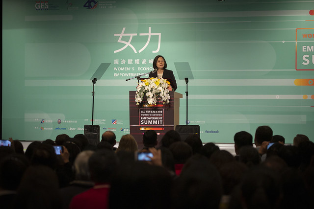 總統出席「臺美全球合作暨訓練架構-婦女賦權場次」，並致詞