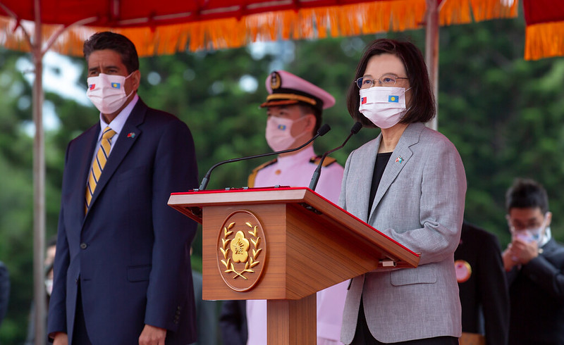 總統主持「軍禮歡迎帛琉共和國總統惠恕仁」並致詞