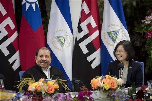 蔡英文總統與尼加拉瓜奧德嘉(José Daniel Ortega Saavedra)總統雙邊會晤