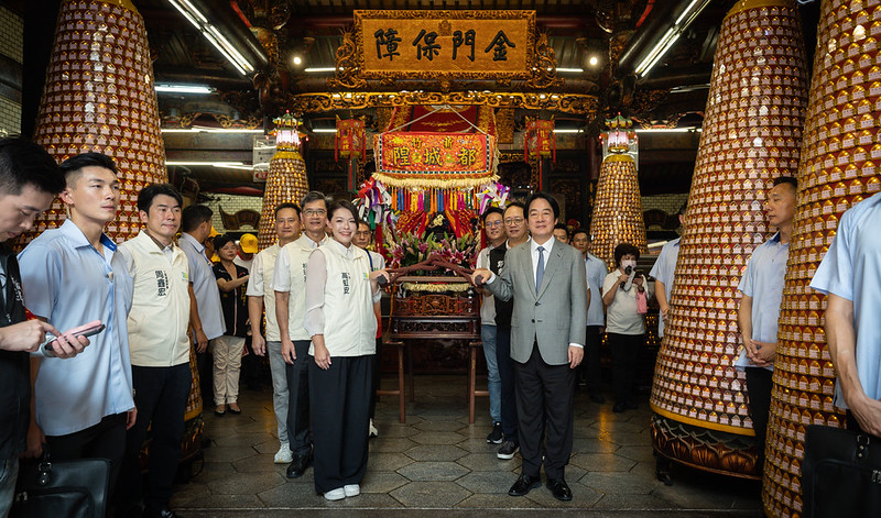 總統出席新竹都城隍廟「竹塹中元城隍祭-奉旨遶境賑孤」團拜起駕儀式